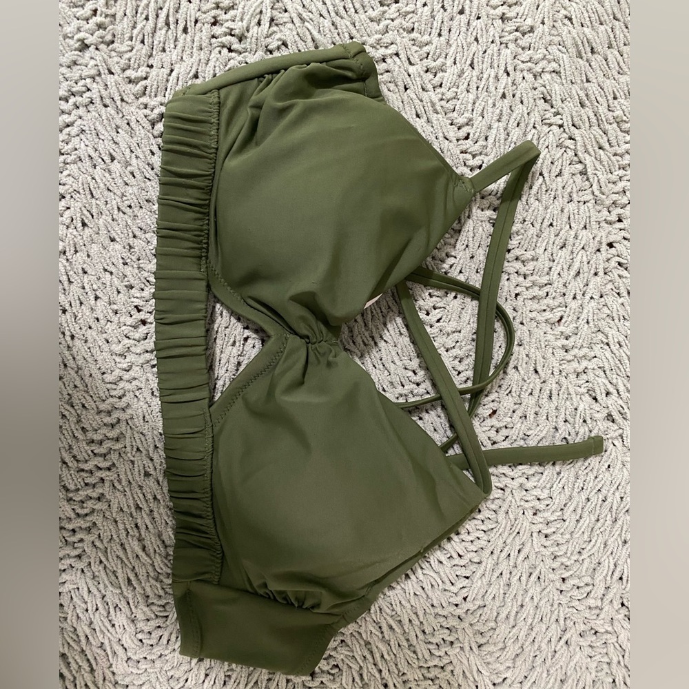 Target green bikini top